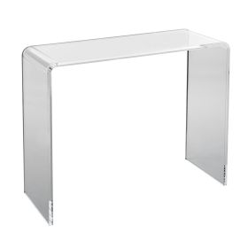 Acrylic Console Table, Clear Acrylic End Table, Transparent Acrylic Side Table 37.95x15x29.13 inch, for Foyer, Living Room, Dining Room
