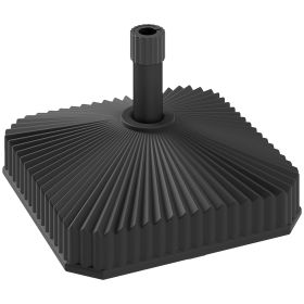 Square Patio Umbrella Base Holder, Heavy Duty Outdoor Umbrella Stand Base, Filled Up to 42lbs with Stand or 33lbs with Water for Garden, Poolside