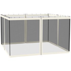10 x 12 Mosquito Netting for Screen House Tent Zippered Outdoor Camping White