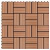 11 pcs Decking Tiles WPC 11.8"x11.8" 1 sqm Brown