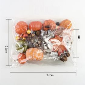 Autumn Pastoral Style Simulation Pumpkin Acorn Maple Leaf Pine Cone Halloween Diy Decoration Props (Option: 4style)
