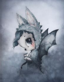 New Nordic Hand Painted Miss Rabbit Children's Room Decorative Painting Core (Option: Drawing core3815-40X60cm)