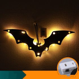 Halloween LED Decorative Lights Luminescent Spider Listing (Option: Bat-Electronic)