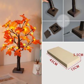 Led Thanksgiving Maple Leaf Pumpkin Scene Layout Decorative Lights (Option: Style 3-Warm White)