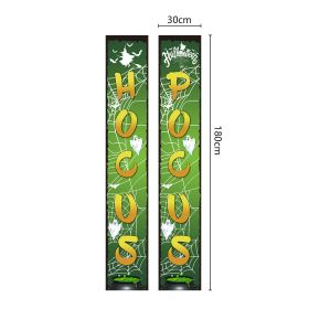 Halloween Couplet Undead Horror Skull Party Decoration Porch Flag (Option: 300D Oxford Cloth-WSJKLDL04)