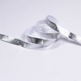 Christmas Ribbon Thread Ribbon Diy Cake (Option: Silver-100yards roll)