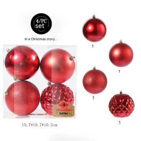 Christmas Decorations 10cm Hanging Ball (Option: Red-10CM)