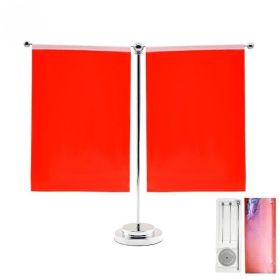 Desk Flagpole Metal Stand T-base Desktop Decoration Flag (Option: Golden Clamshell Packaging)