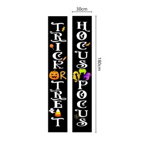 Halloween Couplet Undead Horror Skull Party Decoration Porch Flag (Option: 300D Oxford Cloth-WSJKLDL10)