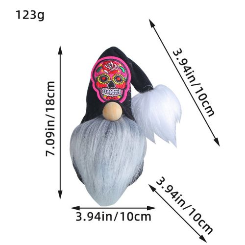 Halloween Skull Doll Simulation Beard Faceless Doll
