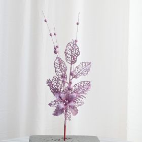 Golden Pink Lily Ornamental Branch Christmas Tree (Option: Pink-42cm)