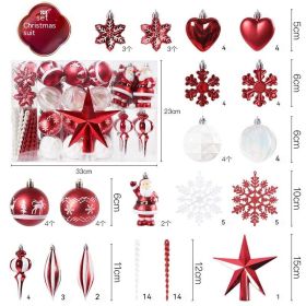 88 Christmas Decoration Christmas Ball Special-shaped Ball Props (Option: Red And White)