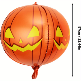 4pcs Scary Eyeball Decorations Balloons, Balloon Props Bloodshot Eyeballs Indoor Outdoor Decors For Party (Style: 4D Halloween Pumpkin)