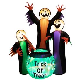 Halloween Outdoor Spoof Tree Monster Ghost Blow Up Yard Decoration W/ Built-In Led Lights (Color: Multi-Color)