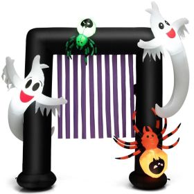 Halloween Outdoor Spoof Tree Monster Ghost Blow Up Yard Decoration W/ Built-In Led Lights (Color: Black)
