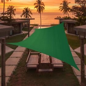 Artpuch Custom Size Dark Green Sun Shade Sail Triangle Canopy 185 GSM Durable Fabric UV Block Awning for Outdoor Patio Garden Backyard (Customize (Color: Dark Green, size: 15'X24')