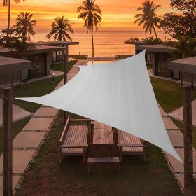 Artpuch Custom Size Light Gray Sun Shade Sail Triangle Canopy 185 GSM Durable Fabric UV Block Awning for Outdoor Patio Garden Backyard (Customize (Color: Light Gray, size: 11'X23')