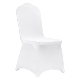 Stretch Spandex Folding Chair Covers, Universal Fitted Chair Cover, Removable Washable Protective Slipcovers, for Wedding, Holiday, Banquet, Part (Color: White, Quantity: 30 pcs)