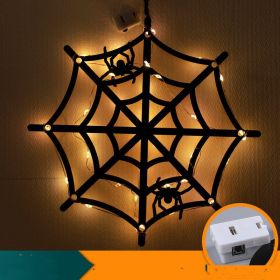 Halloween LED Decorative Lights Luminescent Spider Listing (Option: Spider Web-Electronic)