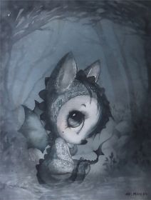 New Nordic Hand Painted Miss Rabbit Children's Room Decorative Painting Core (Option: Drawing core3819-40X60cm)