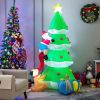 Happy Christmas Holiday Yard Decorations Inflatable W/ LED Lights