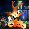 Halloween Outdoor Spoof Tree Monster Ghost Blow Up Yard Decoration W/ Built-In Led Lights