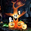 Halloween Outdoor Spoof Tree Monster Ghost Blow Up Yard Decoration W/ Built-In Led Lights