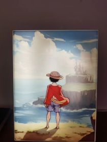 Small Night Lamp Decorative Photo Frame (Option: Straw Hat Youth-Rechargeable Dimming)