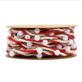 Decorations Red Five-pointed Star Ribbon Bow Christmas Pendant (Option: 17style-5M Ã— 3cm)