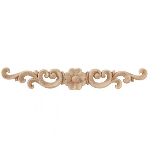 Wood Carving White Body Long Applique Cabinet Door Bed Decoration Laminate